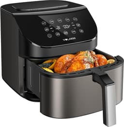 Airfryer 6.8 Liter - Heteluchtfriteuse Luchtfriteuse - Gezond Koken - 10-in-1 Functionaliteit - 6.8 Kwarts - Zwart — thumbnail 1