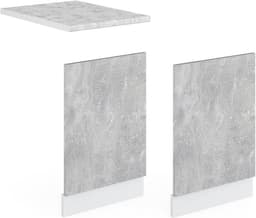 Vaatwasserfrontpaneel - Keukenfront R-Line - Keukenopslag - Verstelbare poten - 45 cm breed - Betonlook — thumbnail 5