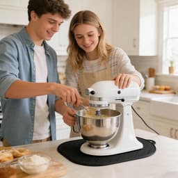 Mixer Glijmat - Apparaat Schuiver - Keuken Organiseren - Krasvrije Werkbladen - 40 x 27 cm - Zwart — thumbnail 3