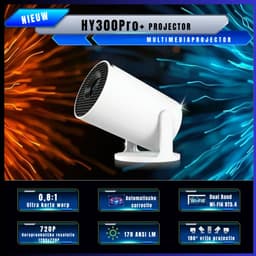 QIN® Draagbare beamer - Beamer - Projector - Mini Beamer - Wit - 11cm x 19cm x 11cm — thumbnail 3