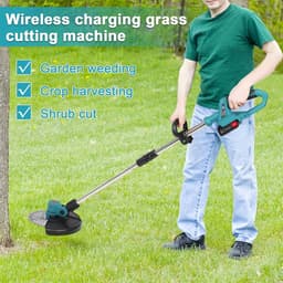 Elektrische Grasmaaier - Draadloze Trimmer - Tuinonderhoud - Borstelloze Motor - 23 cm Snijdiameter - Zwart — thumbnail 3