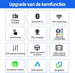 ESSGOO Android 15 Autoradio Geschikt Voor Opel Astra H Corsa C/D Meriva Zafira B - 4GB + 64GB - Draadloos Apple Carplay & Android Auto - 7-inch Touchscreen - GPS-Navigatie - Bluetooth & Wifi — thumbnail 4