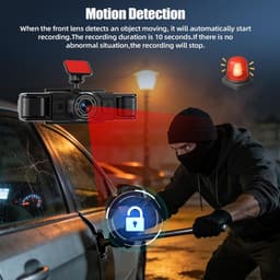 Auto Dashcam - Rijrecorder - Veilig Rijden - 4 Camera's 360 Graden - 3 Inch Display - Zwart — thumbnail 2