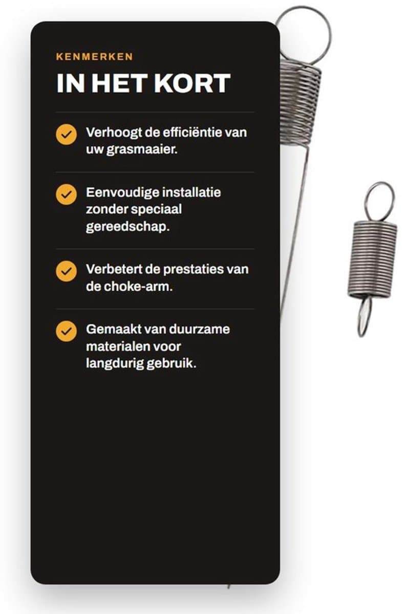 Luchtvaanveer Vervanging 699056 - Eenvoudige Installatie - Herstel Spanning - Compatibel met 122H02/122K02 - Verbeterde Efficiëntie - Geschikt voor Grasmaaier - Grasmaaierveer — afbeelding 1