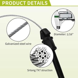 tractie controle kabel 68,66 inch - vervangend onderdeel - voorwielaandrijving grasmaaier - optimale prestaties - ShopVlot — thumbnail 2