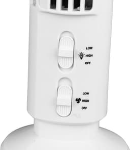 Bladloze Torenventilator - Draagbare Ventilator - Bureau Verkoeling - Geïntegreerde Verlichting - 10x11x39 cm - Wit — thumbnail 3
