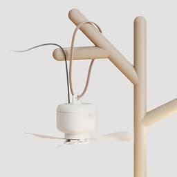 1 stuk - USB-plafondventilator - Drie instelbare snelheden - Bureauventilator - Tentventilator - 27 cm - Voor verkoeling binnen, op het bureau, buiten, in de tent en op reis - Wit — thumbnail 2