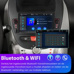 Cestovet 7"Screen Autoradio - Geschikt Voor Toyota Aygo/PEUGEOT 107/Citroen C1 2005-2014 - LINUX - Draadloos Apple Carplay & Android Auto — thumbnail 3