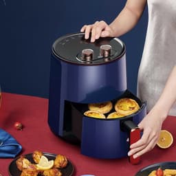 Heteluchtfriteuse - Airfryer Oven - Gezond Koken - Vetarm Eten - 5L Capaciteit - Wit — thumbnail 3