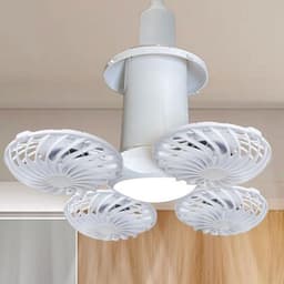 Zonne-energie Ventilator - Terras Ventilator Plafondventilator - Buitenkoeling - Opvouwbaar met Haak - 13.5x13.5x13.5 cm - Wit — thumbnail 4