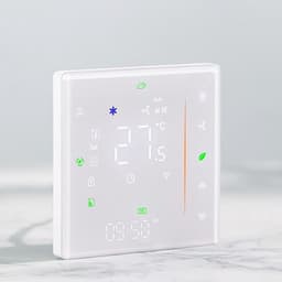 Slimme Thermostaat - Temperatuurregelaar WiFi - Energie Besparen - Voice Assistant Compatibel - 10 x 10 x 6 cm - Wit — thumbnail 3