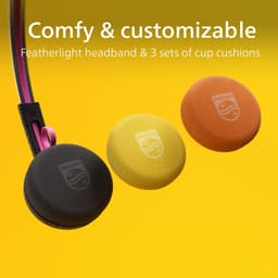 PHILIPS TAMS1BK/00 De Ringo Duo - Draadloze On-Ear Koptelefoon - Bluetooth 6.0 - Tot 26 Uur Batterijduur - USB-C Audio - 40 mm Drivers - Multipoint - Verwisselbare Oorkussens - Zwart — thumbnail 5