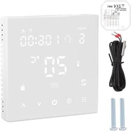 Slimme Thermostaat - WiFi Thermostaat Digitaal - Verwarming Regelen - Automatische Kalibratie - 90-240V - Zwart — thumbnail 1