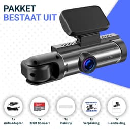 Dashcam Auto - Rijrecorder Camera - Veilig Rijden - Dubbele Lens - Full HD - Zwart — thumbnail 2