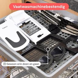 Groente Chopper - Snijmachine Keuken - Maaltijd Voorbereiden - Roestbestendige Messen - 1.2 Liter Capaciteit - Wit — thumbnail 2