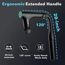 Spier Massager - Herstel Gun - Spierherstel Ontspanning - Verstelbare Handgreep - 39.5 cm - Zwart — thumbnail 4