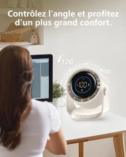 Ultra Powerful Silent Fan 100 Speed Desk Fan 105° Rotating Head USB Rechargeable Portable Fan for Office, Home, Bedroom, Car — thumbnail 5