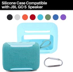 Siliconen Beschermhoes voor Draagbare Bluetooth Speaker - Lichtblauw, Geschikt voor JBL GO 5, Schokbestendig en Waterdicht — thumbnail 4