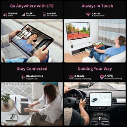 SnelShoppen - 13.4 Inch Tablet met 120Hz Scherm, 20GB RAM, 256GB Opslag, Android 15, 4G LTE, 13MP Camera, Gaming Tablet voor Werk en Entertainment — thumbnail 4