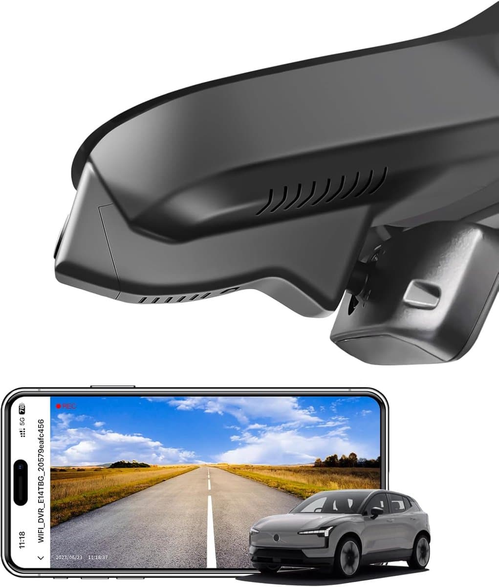 SnelShoppen - 4K UHD 2160P Dashcam Auto, OEM Look voor Volvo EX30 2024-2026, Loop Recording, G-Sensor, WiFi & App, Eenvoudig te Installeren, 64GB Gehe — afbeelding 1