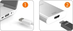 USB naar HDMI Adapter - Externe Videokaart Adapter - Extra Scherm Toevoegen - 4K Ultra HD Resolutie - 1x Adapter — thumbnail 4