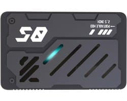 Externe SSD Harde Schijf - Draagbare Opslag - Snelle Data Overdracht - Schokbestendige Behuizing - 2.5 inch - Grijs