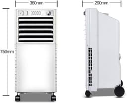 Sproeiventilator - Verdampingskoeler Mobiele Airco - Buitenkoeling en Luchtbevochtiging - 80 Graden Oscillatie - 65W - Ivoor Wit — thumbnail 5