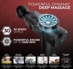 ENOA M8 PRO – Spiermassagepistool – Professionele Percussie Massager – 30 Snelheden – 6 Opzetstukken – LCD Touchscreen – Stille Werking – Inclusief Reistas — thumbnail 5