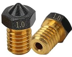 3D printer reserveonderdelen - 3D Printer Nozzles - 2-delige E3D Vulkanische Gietnozzles 1,0mm, Geschikt voor 1,75mm Ender3 Pro/CR10/S