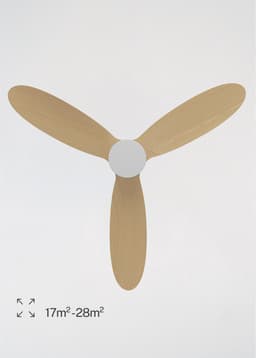 CREATE - 40W stille plafondventilator Ø132 cm - Wit / Licht hout - Met licht - WIFI + Afstandsbediening - WIND LITE — thumbnail 3