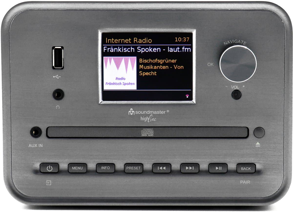 Soundmaster ICD1050SW - Stereo muziekcenter met internet/DAB+ radio, CD, USB, Bluetooth en APP-bediening — afbeelding 1