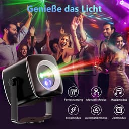 Discobal, muziekgestuurd, discolicht, partylicht, 60 verschillende patronen, stroboscoopeffect, partylicht met afstandsbediening en 2 m USB-kabel voor familie, feesten, clubs, verjaardagen，Kerstmis — thumbnail 5