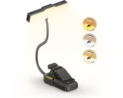 Draagbare USB-oplaadbare LED Leeslamp met 3 Kleurtemperaturen en 6 Verlichtingsmodi