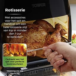 Digitale Airfryer Oven 10-in-1 met Snel Luchtcirculatie en 60-Minuten Timer, 11 L, 2000 W, Zwart — thumbnail 4