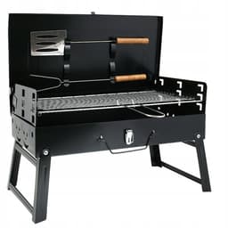 Draagbare Grill in Koffer 42x22cm + Grillaccessoires — thumbnail 1