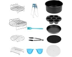Heteluchtfriteuse Accessoires - Airfryer - 12-Delige Set - 7‘ - Geschikt voor alle merken