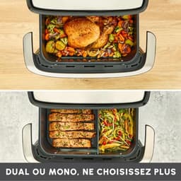 Airfryer met FlexCook scheidingswand - 9L - Voor maximaal 8 personen - 7 Kookprogramma's - Zwart — thumbnail 3