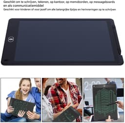 Vitdipy - TekenTablet - 12 Inch Elektronische LCD TekenTablet - Tekenbord kinderen - Schrijftablet - Grafische tablet kinderen - Zwart — thumbnail 2