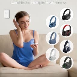 Hoofdtelefoonhouder voor Gaming - Universele Opvouwbare Wandstandaard in Wit — thumbnail 2