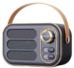 JeiibrZui Retro Bluetooth-Luidspreker - Vintage Draagbare Draadloze Luidspreker - Bluetooth 5.0 Technologie Compact 190 Gram - Zwart — thumbnail 1