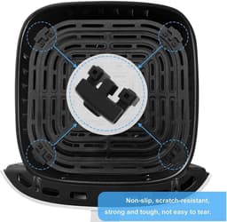 4 rubberen bumpers voor de airfryer, rubberen pootjes voor de grillplaat in de keuken, siliconen hoes voor de airfryer, krasbeschermingsbalk, wimpers — thumbnail 3