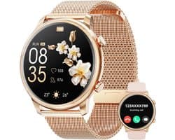 Slimme Dames Smartwatch met Hartslag en Activiteitstracker - 1.39 inch HD Sporthorloge voor Android en iOS