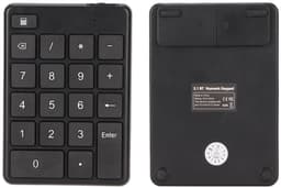 Wireless Number Pad, Bluetooth Number Pad, External Portable Smart Financial Accounting Number Keyboard with 19 Keys, for Laptop Desktop Notebook, For Business Office Travel — thumbnail 1