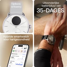 Withings ScanWatch 2 - 38 mm Hybride Smartwatch - ECG, AFib Detectie, SpO₂ Meter, Hartslagmeter, Slaaptracker, Menstruatiecyclus Tracking, 24/7 Temperatuurmeting, 35 Dagen Batterij, Saffierglas, 5 ATM Waterdicht — thumbnail 5