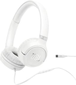 JBL Tune 530 USB-C - USB C Koptelefoon - Bedrade On-ear Headset voor iPhone 15, 16 & 17 - Met Microfoon - JBL Pure Bass - Samsung & Laptop - Wit — thumbnail 2
