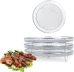 Airfryer Rek - 3 Stuks Roestvrij Stalen Accessoires voor Gezond Koken — thumbnail 5