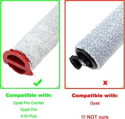 Geschikt voor Accessoirekit voor de Roborock Dyad Pro Combo/Dyad Pro/A10 Plus snoerloze stofzuiger (1 lange hoofdborstelrol + 2 korte borstelrollen) — thumbnail 2