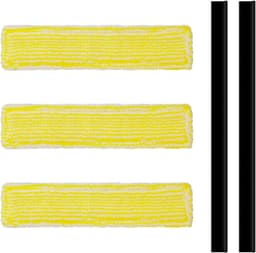 Geschikt voor Kärcher raamstofzuiger accessoires WV1 WV2 WV5 vervangingsonderdelen, 3 accessoire microvezel dweilhoezen + 2 rubberen liptrekkers, Kärcher reinigingsvervanglip vervangingsonderdelen — thumbnail 1