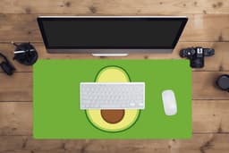 Muismat XXL 80x40 cm - Bureau onderlegger - Bureau mat Avocado - Groen - Speels - Bureaumat - Gaming mousepad xl - Bureaulegger groot - Computer deskmat — thumbnail 4