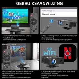 Thuys – Mini Beamer – Projector – Met Wifi – Bluetooth — thumbnail 2